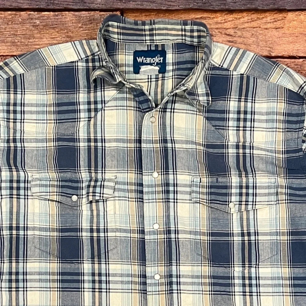 Vintage Wrangler Cowboy Rockabilly Rancher Western Pearl Snap
